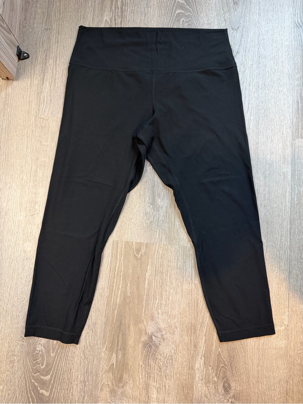 lululemon athletica Black ribbed align Leggings Size 14 23”